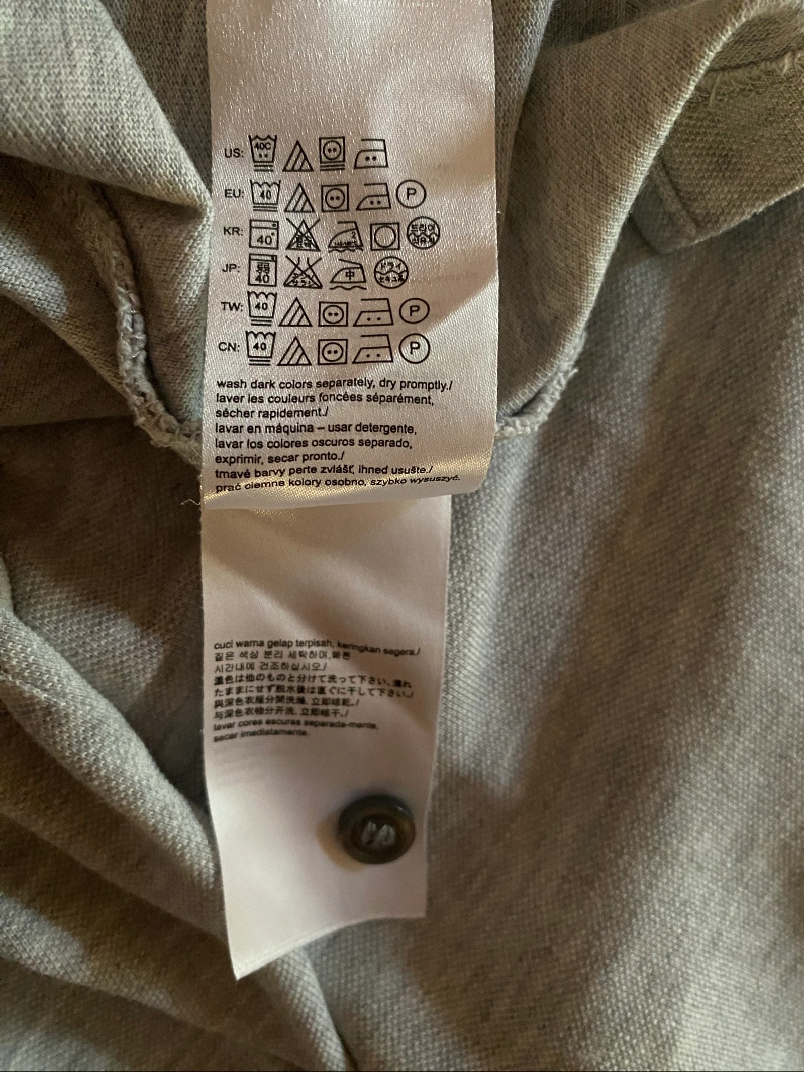 Polo Calvin Klein Jeans cinza mesclado 100 % algodão – Logo CK bordado – Tamanho M – photo 6